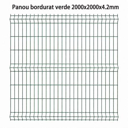 Panou bordurat verde 2000 x 2000 x 4.2 mm